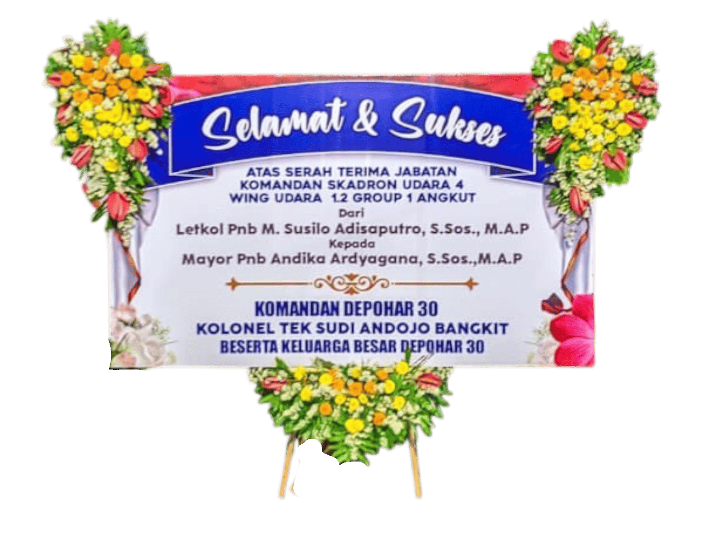 Papan Bunga Pernikahan Malang model MFG-002